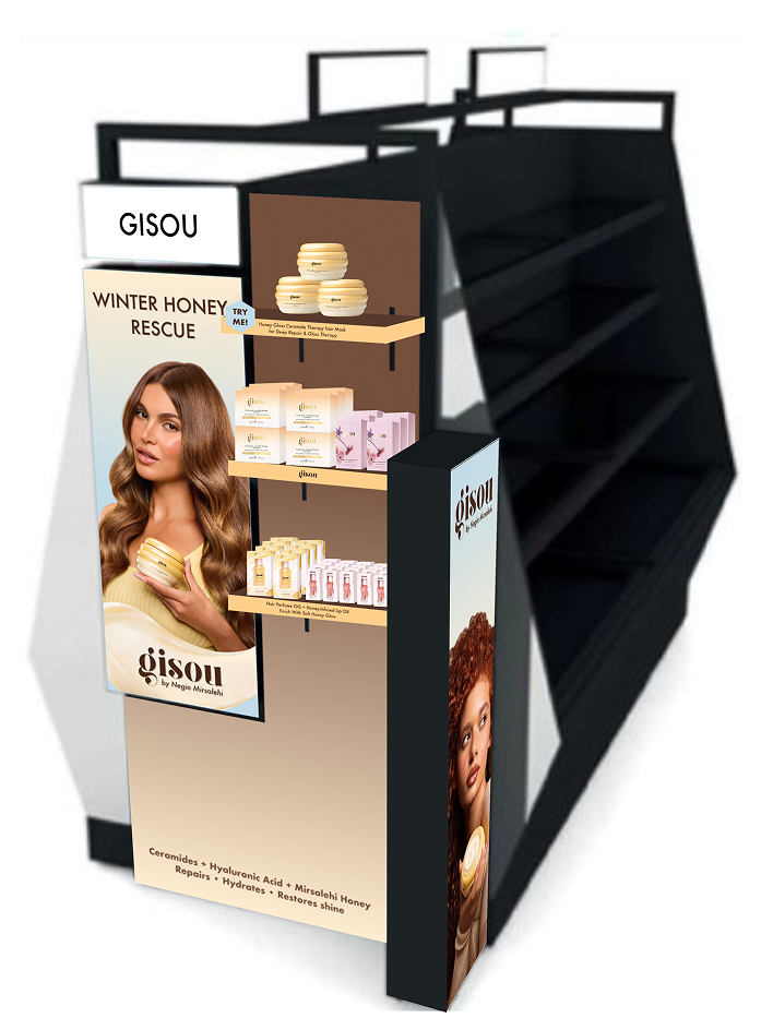 Gisou EDG retail environment mockup