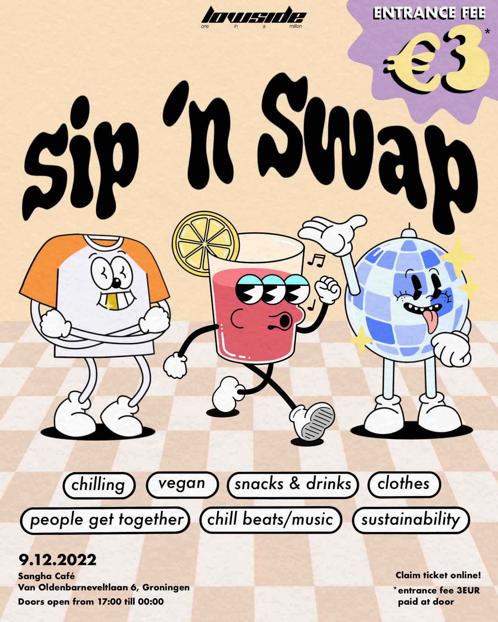 Lowside Sip 'n Swap' edition poster