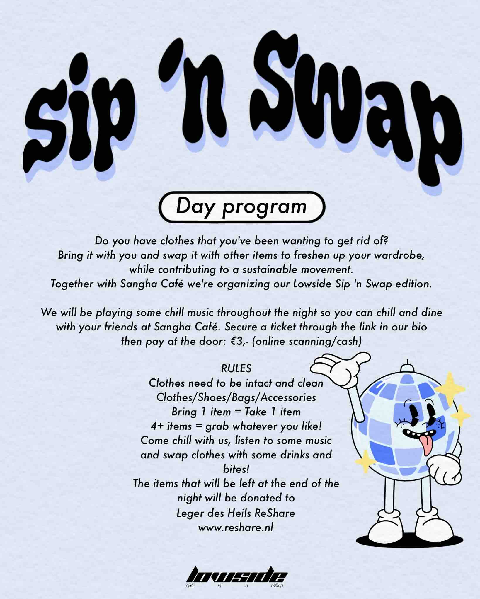 Lowside Sip 'n Swap' edition announcement