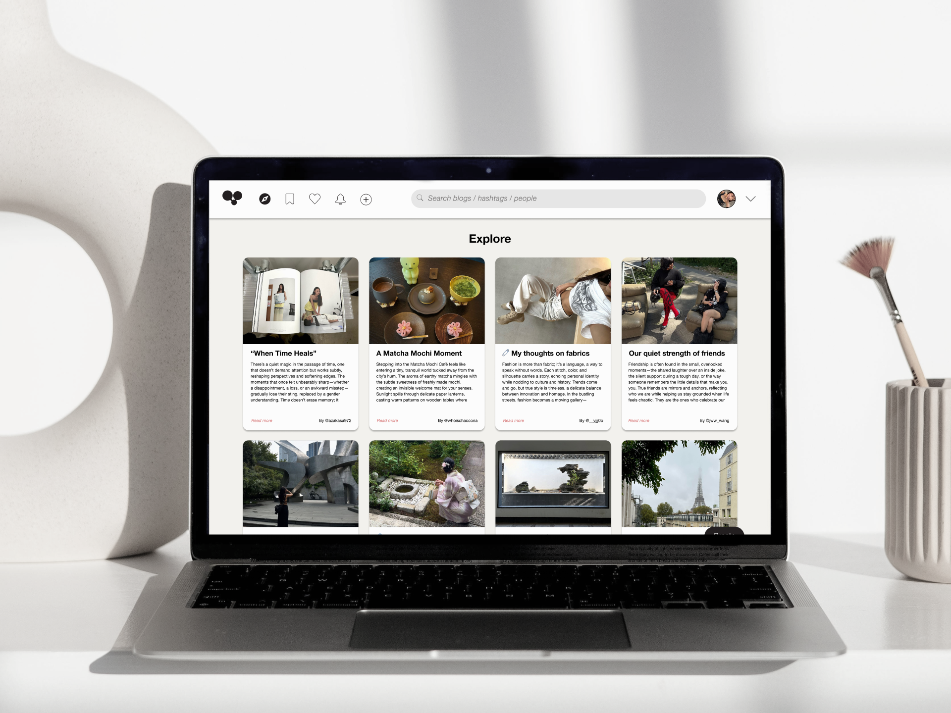 HeartSpace design mockup