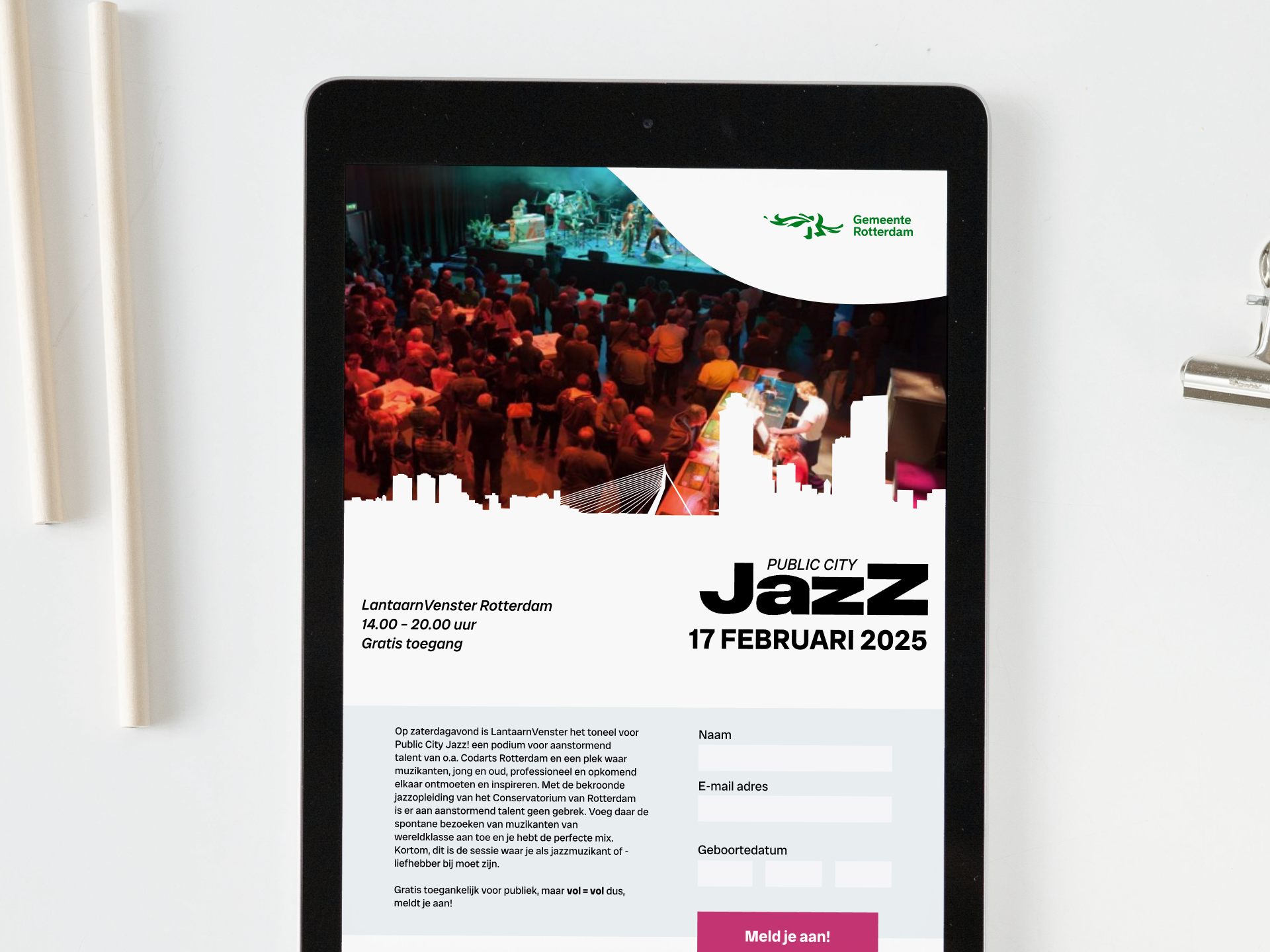 Public city jazz responsive UI design