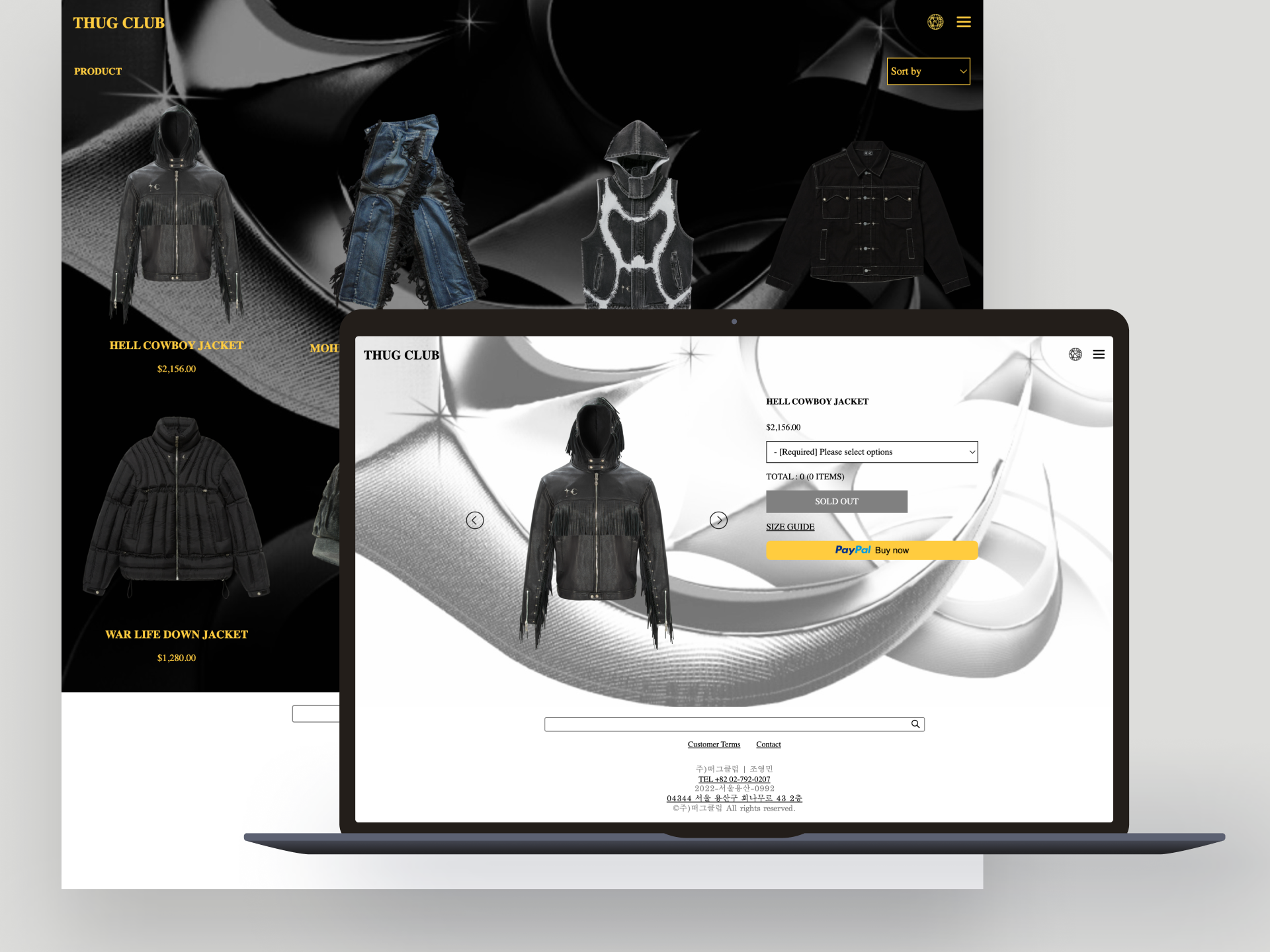 Thug Club re-design mockup